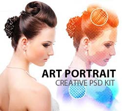 图像艺术框架模板(PSD源文件)：Art Portrait - Creative psd kit
